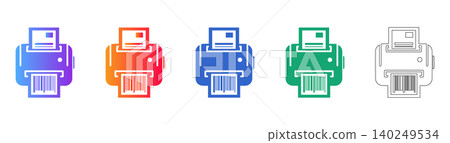 Document Printer Vector Icons Document Printer Vector Icons 140249534