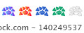 Nachos Bowl Vector Icon Collection 140249537