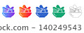 Bowl of Potato Chips Icon Set 140249543