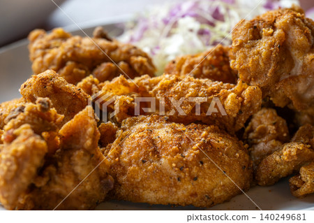 Close-up of spiced fried chicken Close-up of spiced fried chicken 140249681