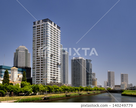 位於神奈川縣橫濱市港口區的高樓公寓大樓 位於神奈川縣橫濱市港口區的高樓公寓大樓 140249779