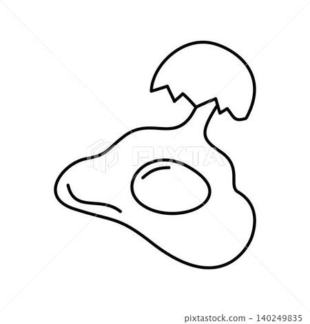 fried egg outline illustration line art fried egg outline illustration line art 140249835