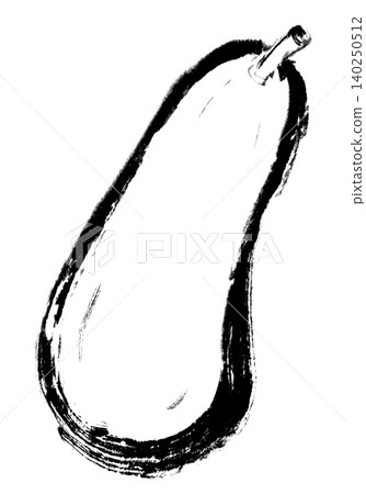 Illustrations, ink paintings, sumi-e (ink wash paintings), white cucumbers Illustrations, ink paintings, sumi-e (ink wash paintings), white cucumbers 140250512