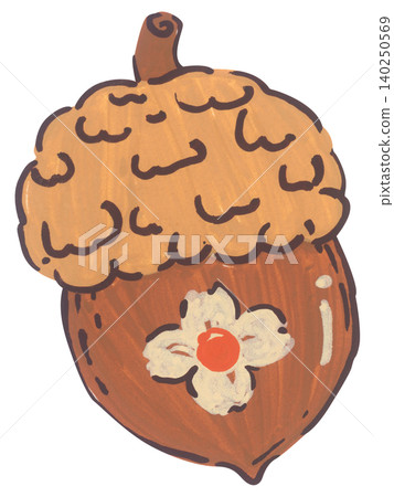 Hand Drawn Acorn Illustration Hand Drawn Acorn Illustration 140250569