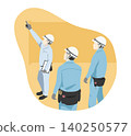 Workers conducting on-site inspections 140250577
