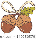 Hand Drawn Acorn Illustration 140250579