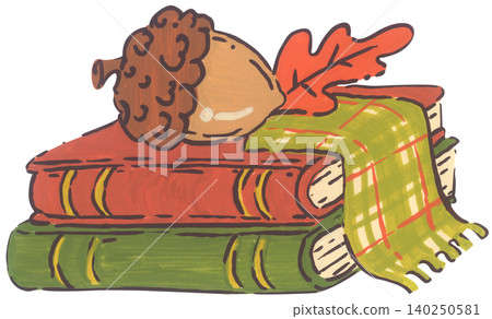 Hand Drawn Acorn Illustration Hand Drawn Acorn Illustration 140250581