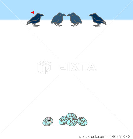 A frame (square) of a family of crows 140251080