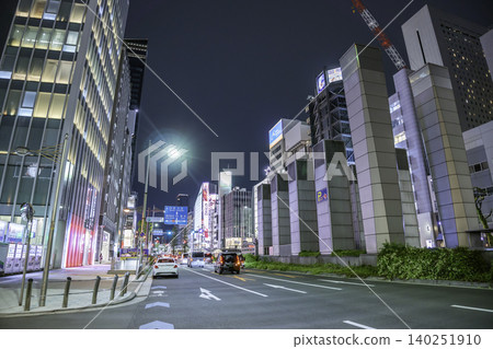 大阪夜景：大阪府大阪市心齋橋、長堀通、南船場 140251910