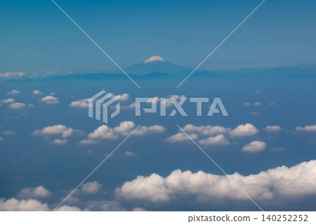 The Kanto Plain and Mount Fuji as seen from an airplane: A magnificent aerial view of Japan. The Kanto Plain and Mount Fuji as seen from an airplane: A magnificent aerial view of Japan. 140252252