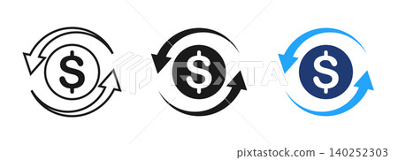 Dollar Money Transfer Concept Vector illustration 140252303
