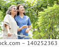 Asian female caregiver assistance senior patient with walker for physical rehabilitation and therapy 140252363