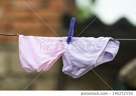 Female panties hanging 140252550
