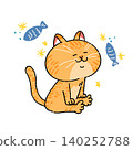 A tabby cat with a happy face 140252788