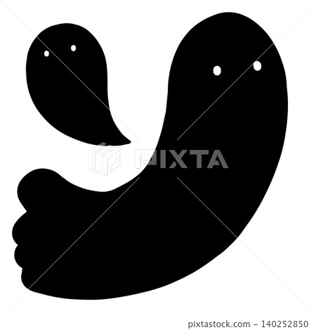 黑色幽靈的插圖(輪廓) 黑色幽靈的插圖(輪廓) 140252850