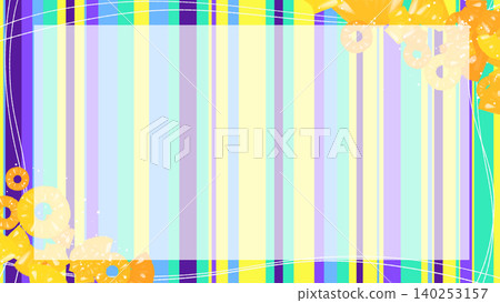 Summer-colored random stripe frame background Summer-colored random stripe frame background 140253157