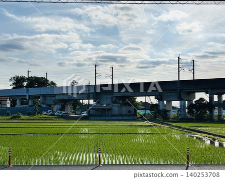 初夏時節,越後河口市新東名高速公路的景色。 初夏時節,越後河口市新東名高速公路的景色。 140253708