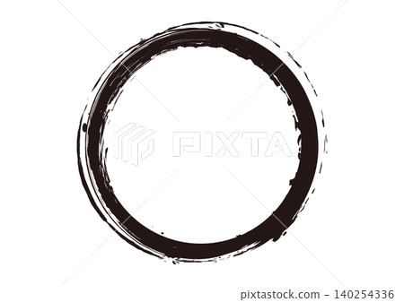 Ink brush circular frame Japanese style brush circle material 2 Ink brush circular frame Japanese style brush circle material 2 140254336