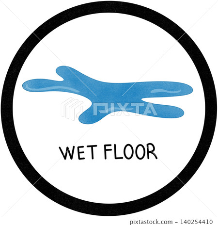 wet floor icon wet floor icon 140254410