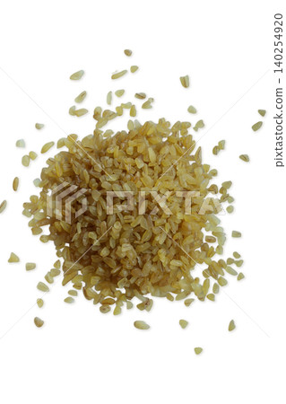 Pile of bulgur wheat groats top view Pile of bulgur wheat groats top view 140254920