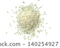 Pile of raw long grain rice top view 140254927