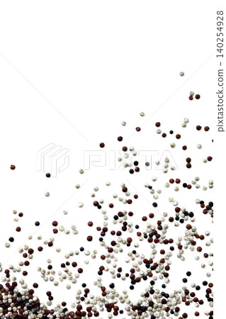 Tricolor quinoa seeds frame copy space template Tricolor quinoa seeds frame copy space template 140254928
