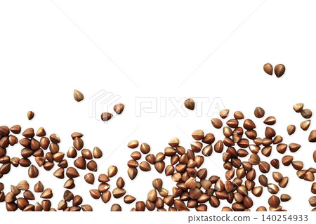 Buckwheat grains frame with text copy space Buckwheat grains frame with text copy space 140254933