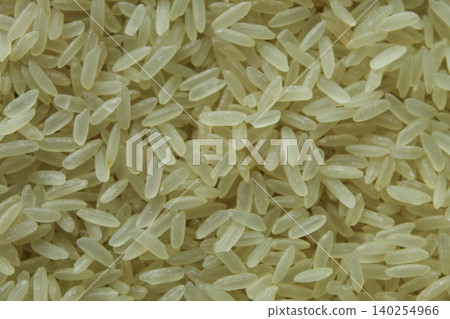 White long grain rice macro texture top view 140254966