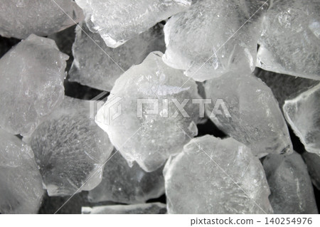 Crushed ice cubes vertical macro texture top view Crushed ice cubes vertical macro texture top view 140254976