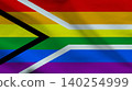 South Africa LGBTQ Pride Rainbow Flag Texture 140254999