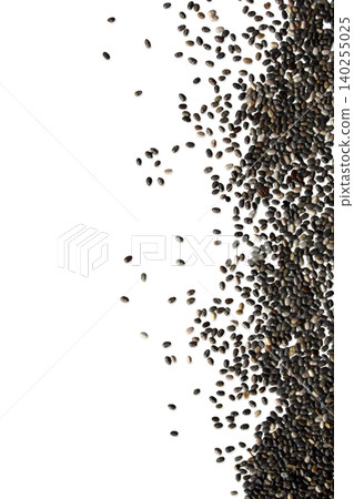 Chia seeds border template copy space horizontal Chia seeds border template copy space horizontal 140255025