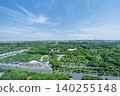 Urban green spaces and skyline 140255148