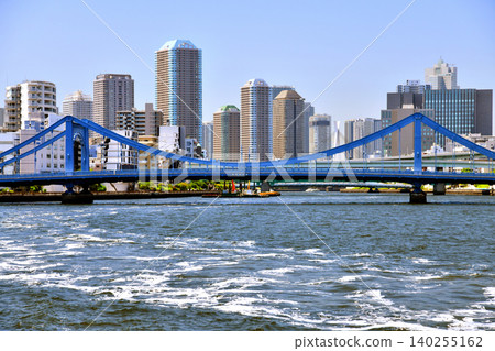 從上游方向眺望清橋（隅田川）週邊地區（東京中央區）[2026年5月] 140255162