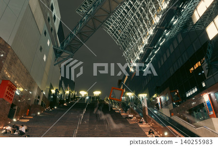 Great staircase of the Kyoto station building Great staircase of the Kyoto station building 140255983