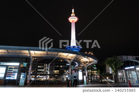 Kyoto Tower light up Kyoto Tower light up 140255985