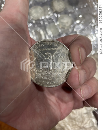 Retro coins from exhibition display Retro coins from exhibition display 140256274