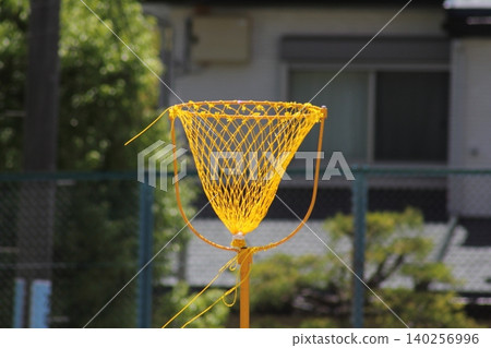 Ball toss basket for the school sports day Ball toss basket for the school sports day 140256996