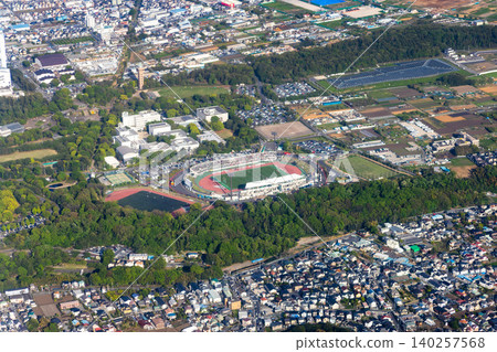 相模原祗園體育場週邊區域的鳥瞰圖 140257568
