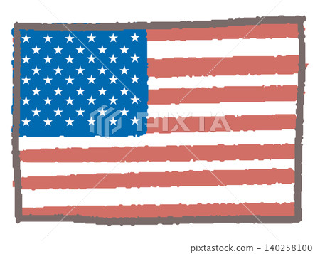 Hand-drawn American flag Hand-drawn American flag 140258100