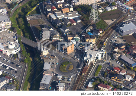 Aerial view of the area around Haratama Station on the Sagami Line 140258272