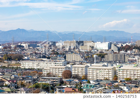 【東京】郊區住宅區的景色 140258753
