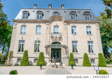 Champagne De Venoge Mansion and Courtyard on Avenue de Champagne in Epernay, France 140258837
