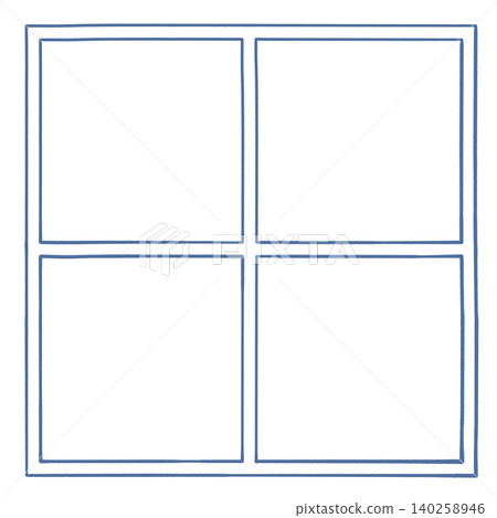 Square lattice window frame Square lattice window frame 140258946