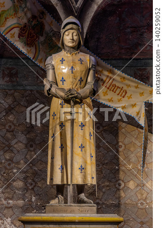 Joan of Arc Statue Inside Reims Cathedral France Joan of Arc Statue Inside Reims Cathedral France 140259052