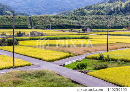 Autumn countryside scenery and quintessential Japanese landscapes (peaceful country roads and mountain ranges) Autumn countryside scenery and quintessential Japanese landscapes (peaceful country roads and mountain ranges) 140259393