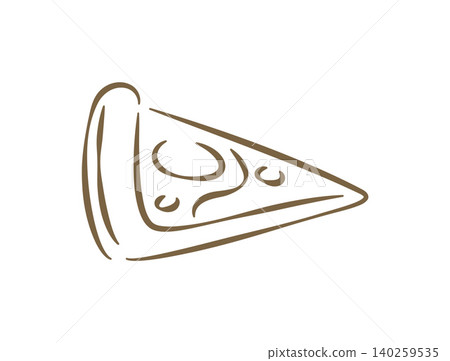 A Slice Of Hot Pepperoni Pizza Sketch Outline Doodle Vector Illustration A Slice Of Hot Pepperoni Pizza Sketch Outline Doodle Vector Illustration 140259535