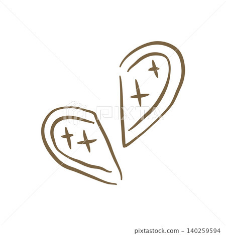 Two Magic Roasted Coffee Beans With Sparkles Hand Drawn Vector Illustration Two Magic Roasted Coffee Beans With Sparkles Hand Drawn Vector Illustration 140259594