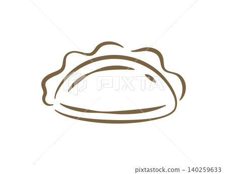A Savory Baked Pasty Or Empanada With Filling Doodle Vector Illustration A Savory Baked Pasty Or Empanada With Filling Doodle Vector Illustration 140259633