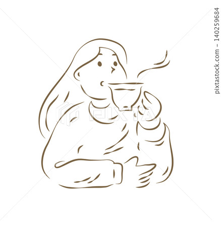 A Loving Mother Feeding Her Adorable Baby A Small Treat Hand Drawn Vector Illustration A Loving Mother Feeding Her Adorable Baby A Small Treat Hand Drawn Vector Illustration 140259684