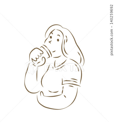 A Sweet Elderly Woman With Glasses Holding A Small Cupcake Vector Illustration A Sweet Elderly Woman With Glasses Holding A Small Cupcake Vector Illustration 140259692